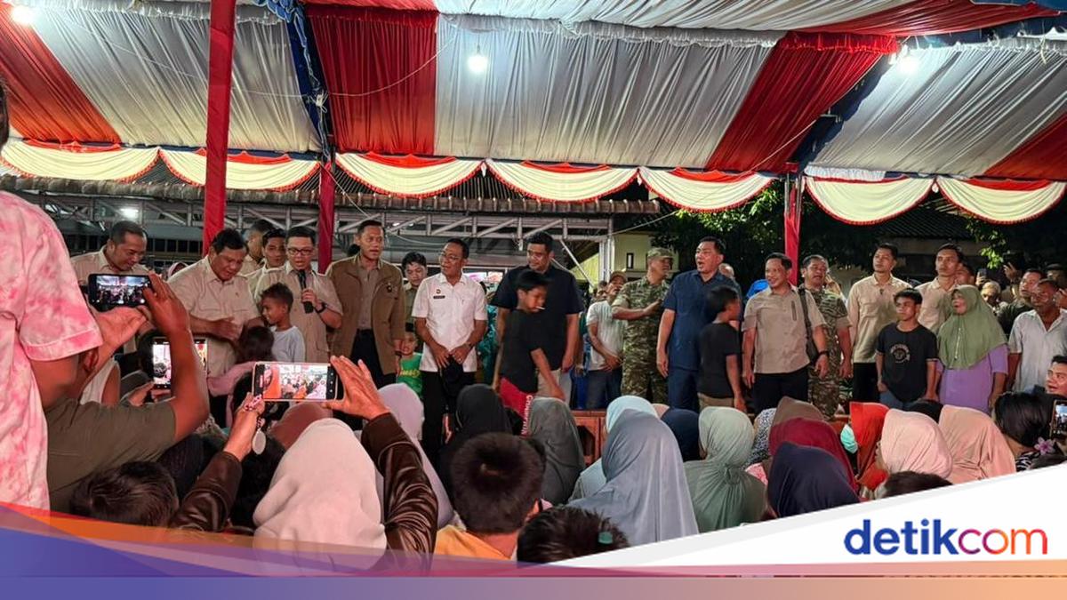 Momen Pergantian Tahun, Prabowo Ajak Korban Bencana Tapsel Nyanyi ‘Tanah Airku’